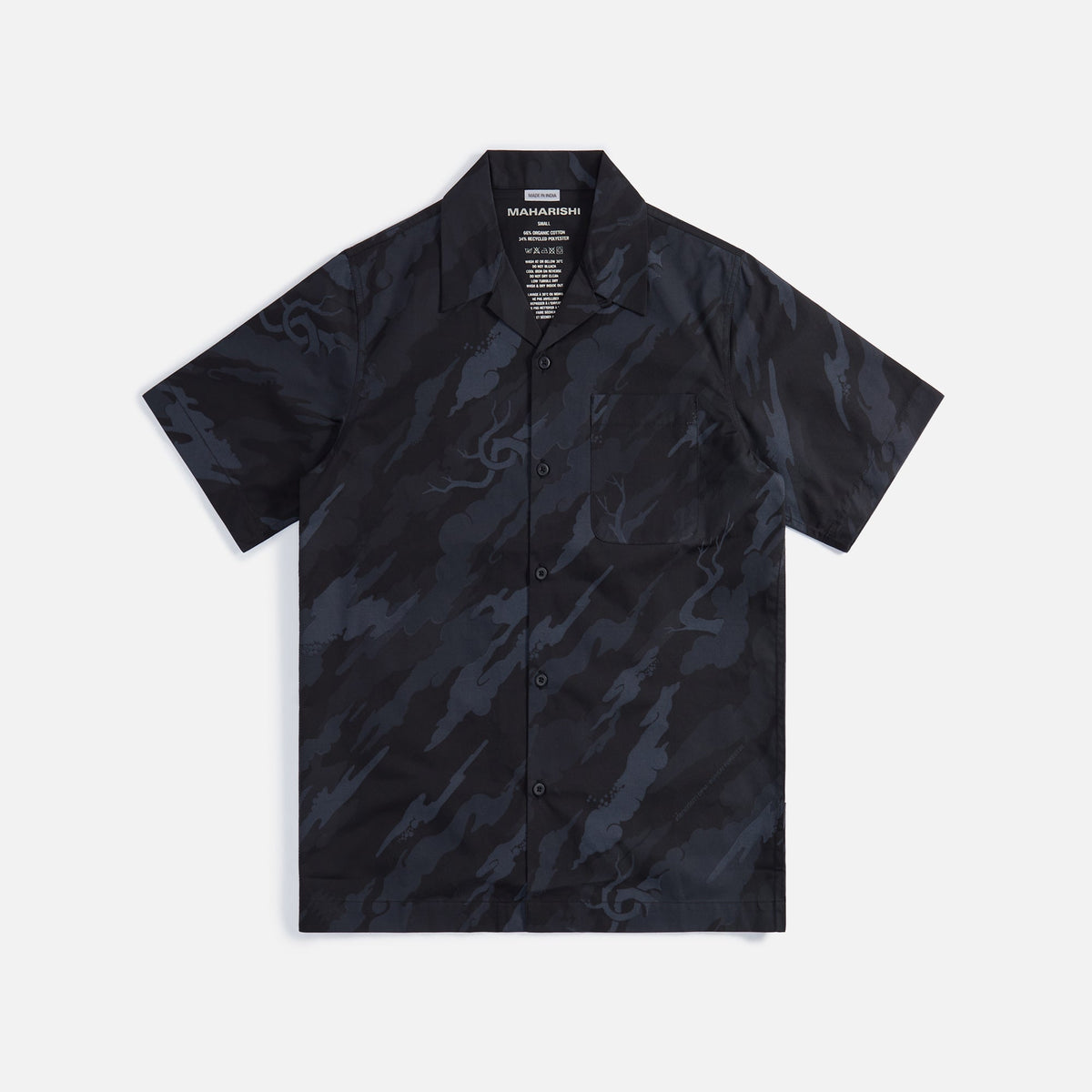 Maharishi Camo Camp Collar Shirt - Black