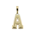 MAS - GLD Women Micro Block Initial Letter in Yellow Gold