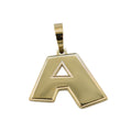 GLD MAS Micro Slanted Initial Letter in Yellow Gold