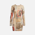 MISBHV Basquiat Edition Big Shoes Mini Dress - Beige
