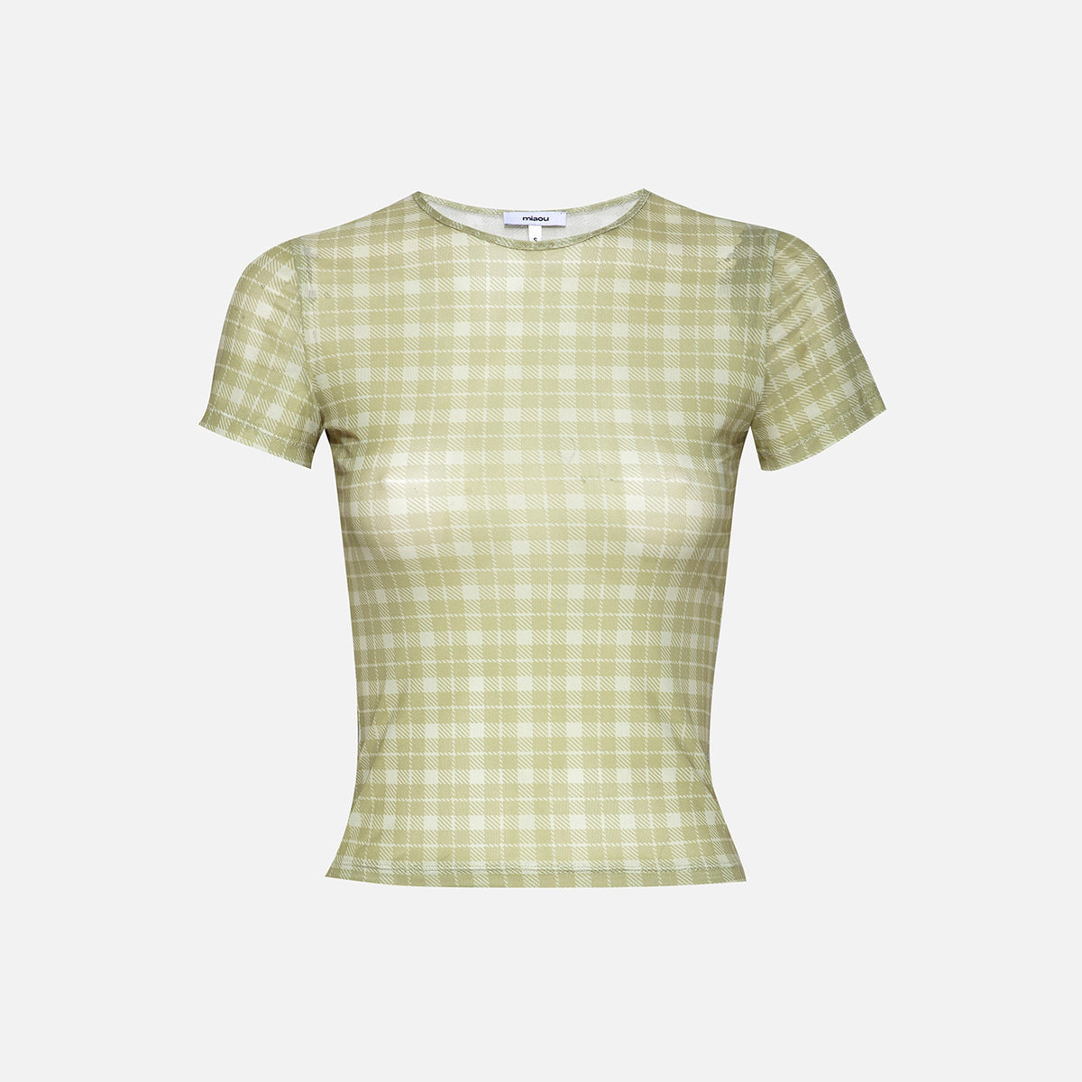 Miaou Mini Tee - Baby Plaid Limon