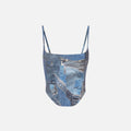 Miaou Venus Corset Top - Denim Print