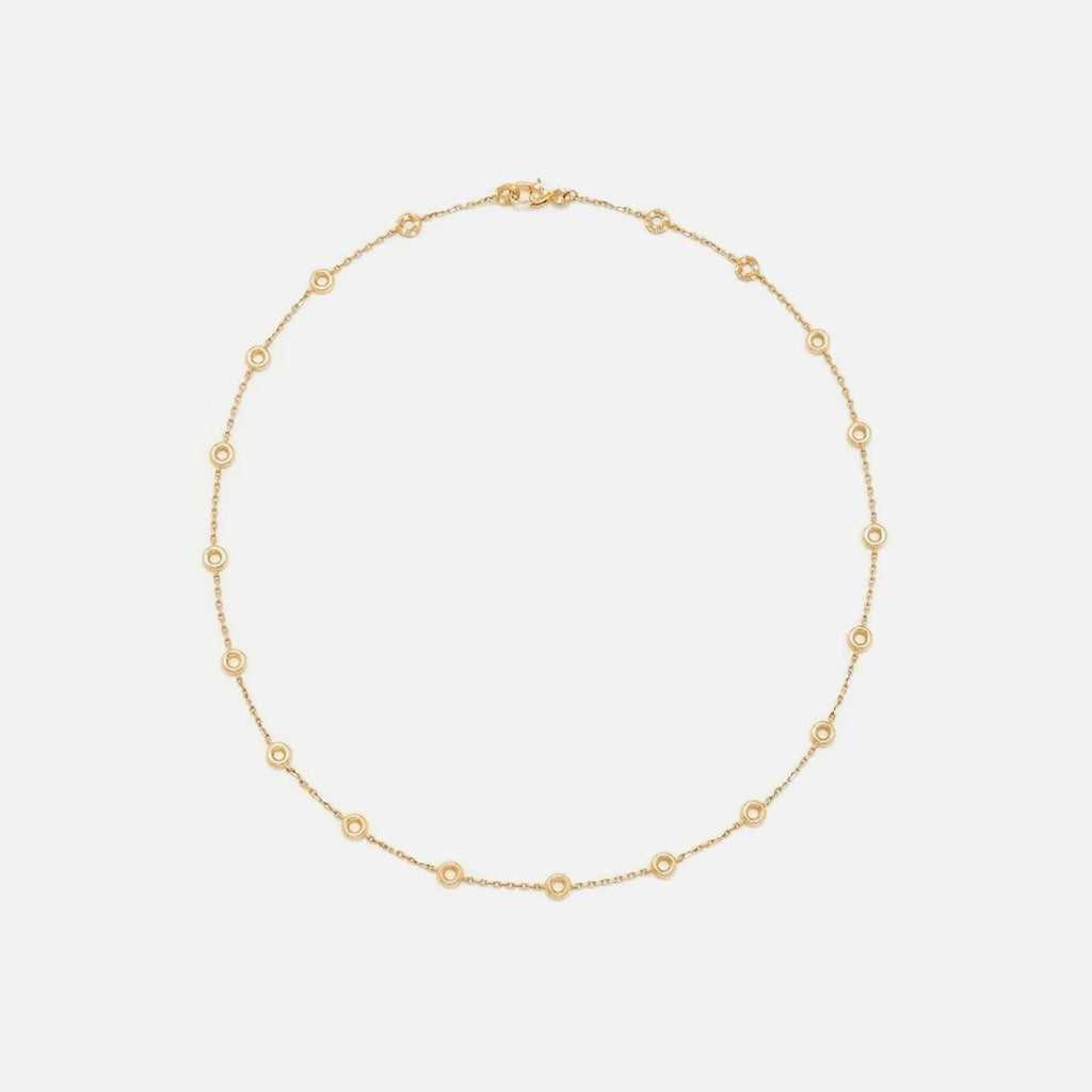 Yvonne Leon Mini Donuts Necklace - Gold / Diamonds