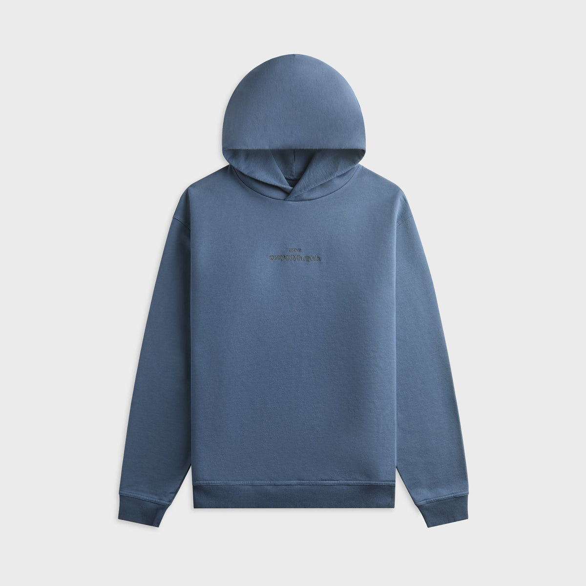 Maison Margiela Logo Hoodie - Lapis Blue