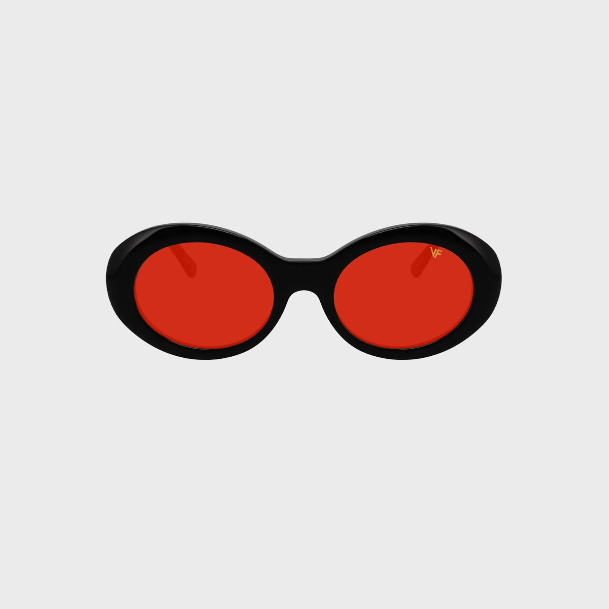 Vintage Frames Cobain Black Acetate Sunglasses - Red Solid