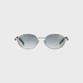 Vintage Frames Knowledge 24KT White Gold Sunglasses - Charcoal Gradient