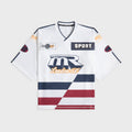 Martine Rose Oversized Hockey Top - White / Navy