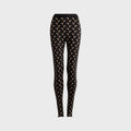 Marine Serre Moon Printed Jersey Stirrup Legging - Moon Tan on Black