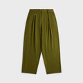 Metalwood Elastic Waist Baggy Pant - Olive Pinstripe