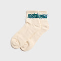 Metalwood Metal Logo Quarter Sock - Off-White / Spruce