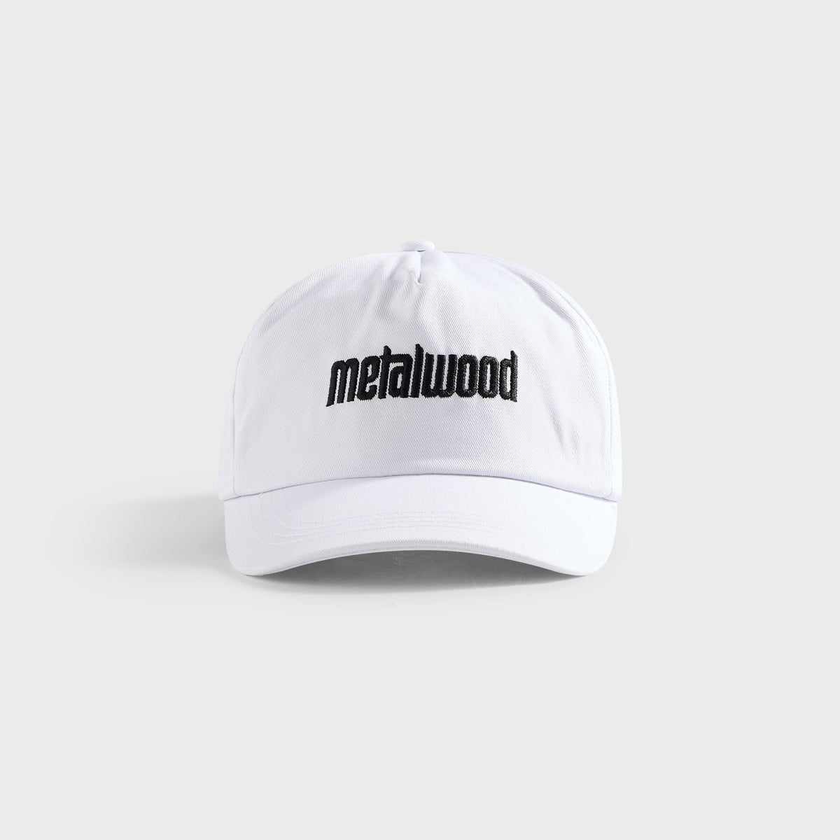 Metalwood Metal Logo 5 Panel Cap - White