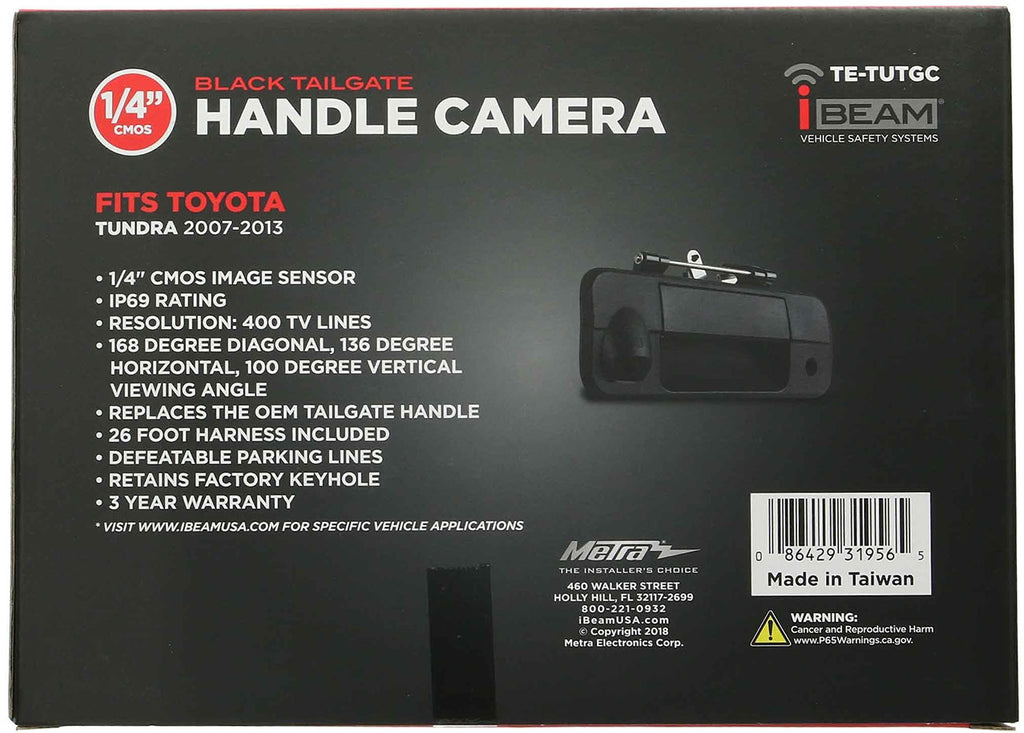 Metra Tailgate Handle Camera For Toyota Tundra 2007-2013 - TE-TUTGC - image 6