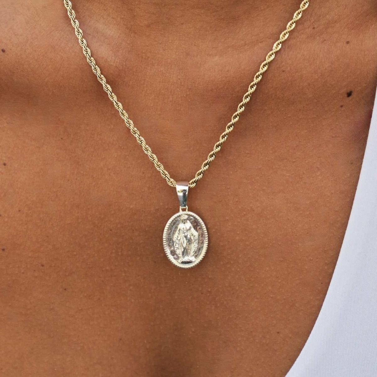 GLD PROMO - WOMEN Micro Lady of Guadalupe Pendant