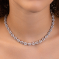 GLD PROMO - WOMEN Micro Valentina Necklace in White Gold