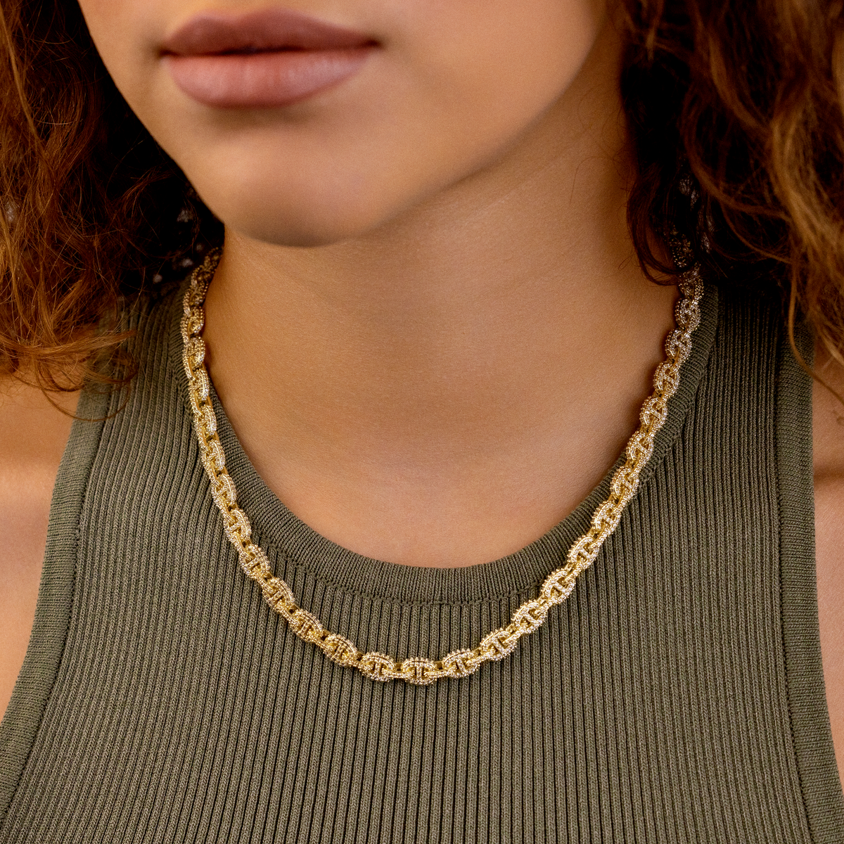 GLD PROMO - WOMEN Micro Valentina Necklace in Yellow Gold