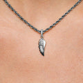 GLD Women Micro Wing Pendant in White Gold
