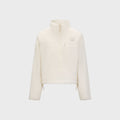 NikeSKIMS Sherpa Oversized Quarter Zip Jacket - Boulder / Obsidian