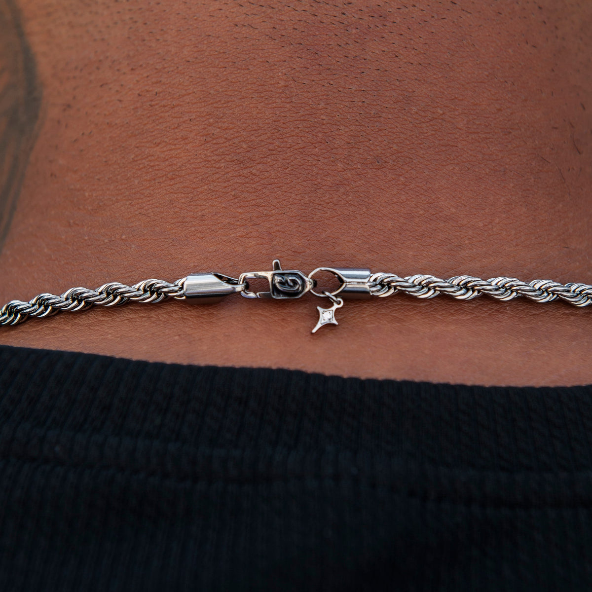 GLD PROMO Rope Chain in Black - 4mm