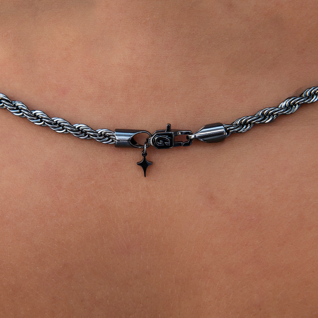 GLD PROMO - WOMEN Rope Chain in Black - 4mm