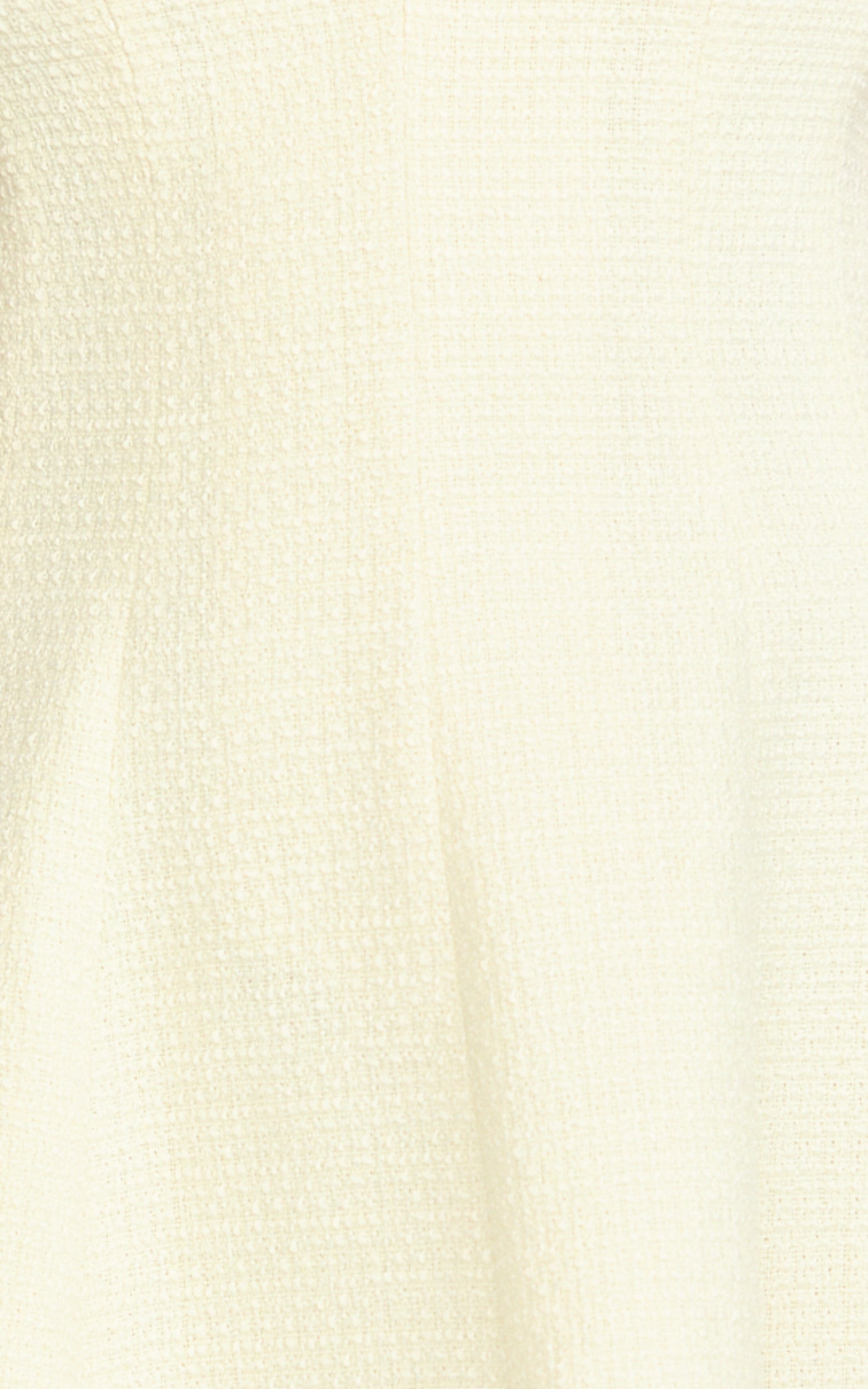 Nelson Mini Dress - Low Cut Boucle Fit & Flare Mini Dress in Cream