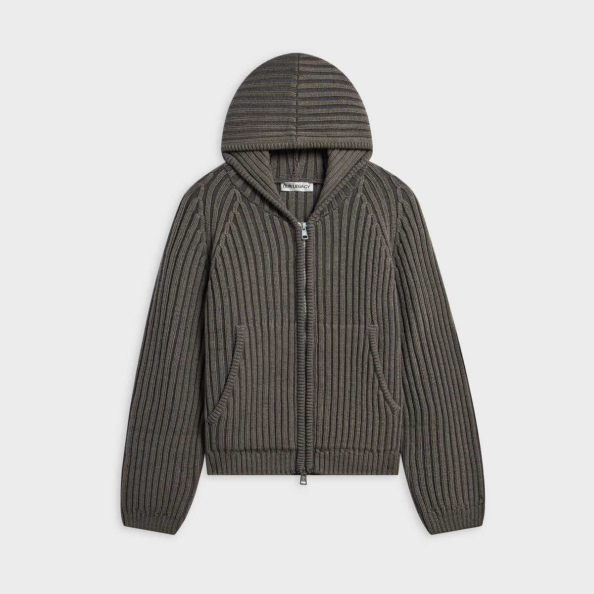 Our Legacy Level Hood - Sage Stripe Dry Merino Wool