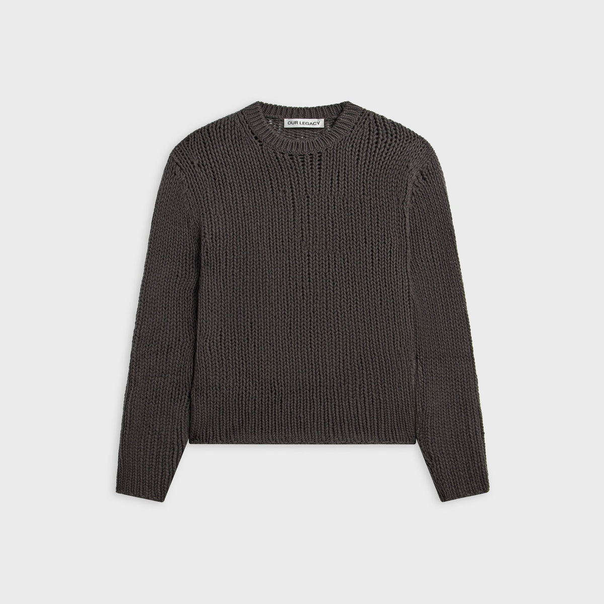 Our Legacy Popover Roundneck Sweater - Chocolate Ultra Slow Twist