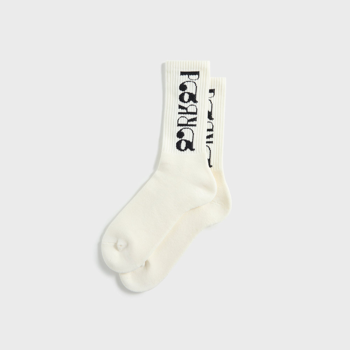 by Parra Tokyo Logo Crew Socks - White