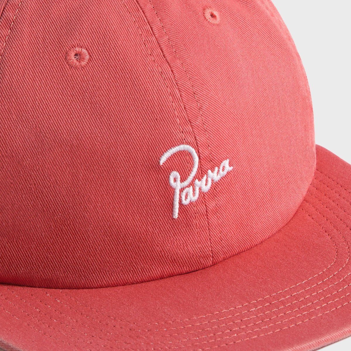 by Parra Signature Six Panel Cap - Washed Out Red