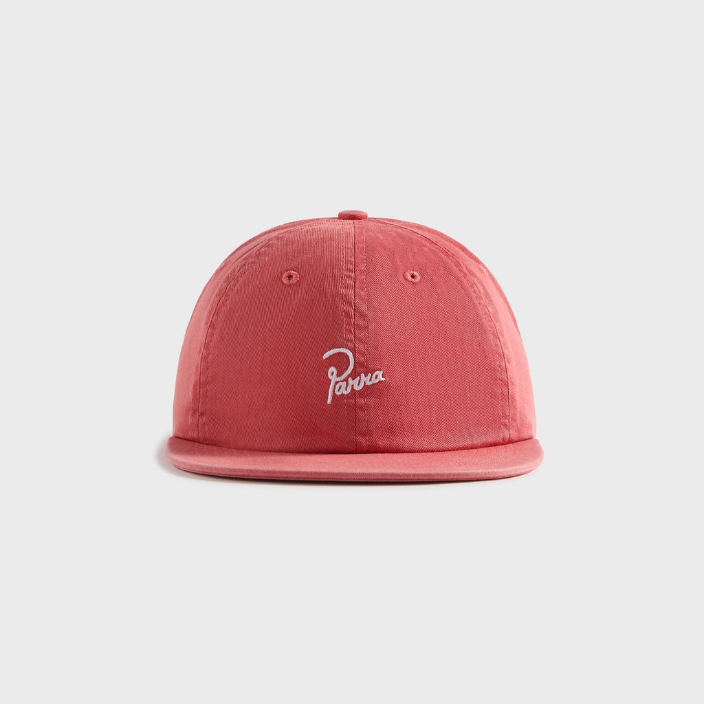 by Parra Signature Six Panel Cap - Washed Out Red