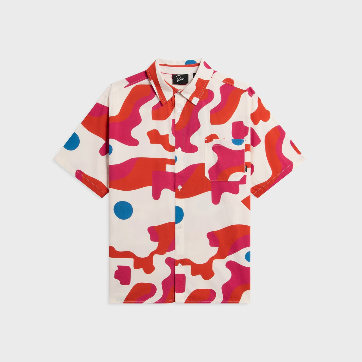 by Parra Abstract Mountain Short Sleeve Shirt - Red