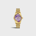 LAARVEE Golden Precision Steel - Fluted Bezel / Charoite Dial