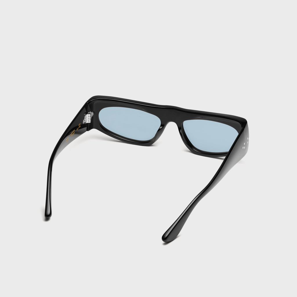Port Tanger Elin Frame Sunglasses - Black / Blue Lens