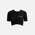 Palm Angels Classic Logo Crop Top - Black