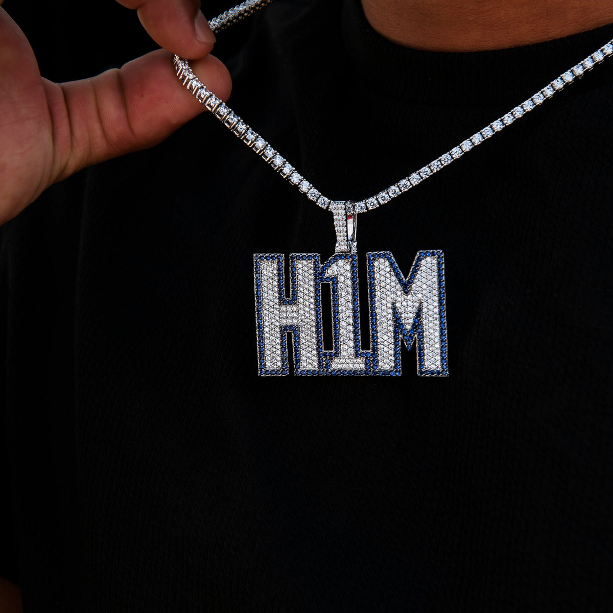 GLD Men GLD X Malik Nabers H1M Pendant in White Gold