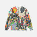 R13 Crosby and Broome Oversized Sweater - Graffiti