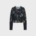 R13 Printed Baby Crewneck - Red / Grey / Black Butterfly
