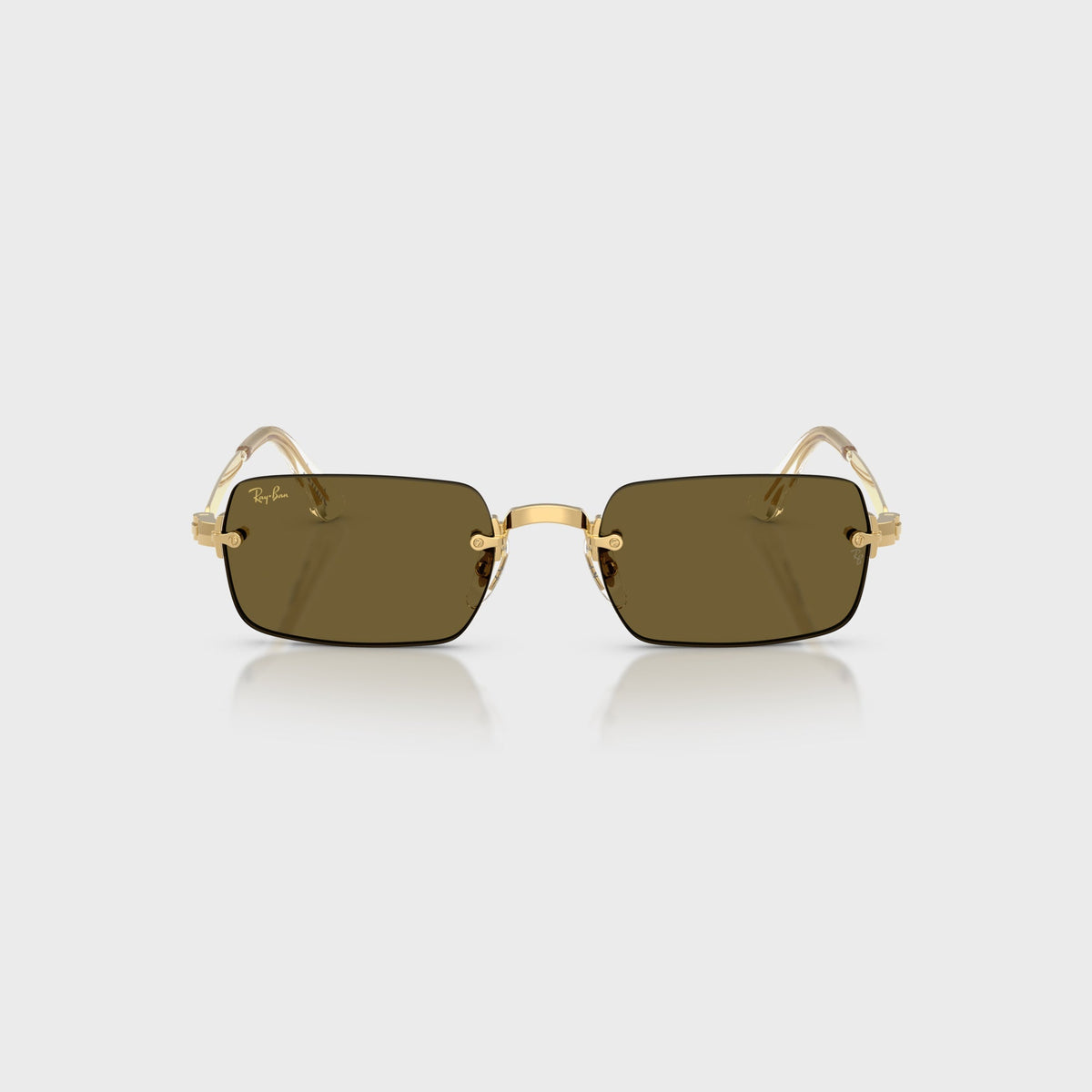 Ray-Ban x A$AP ROCKY Rimless Sunglasses - Gold / Brown