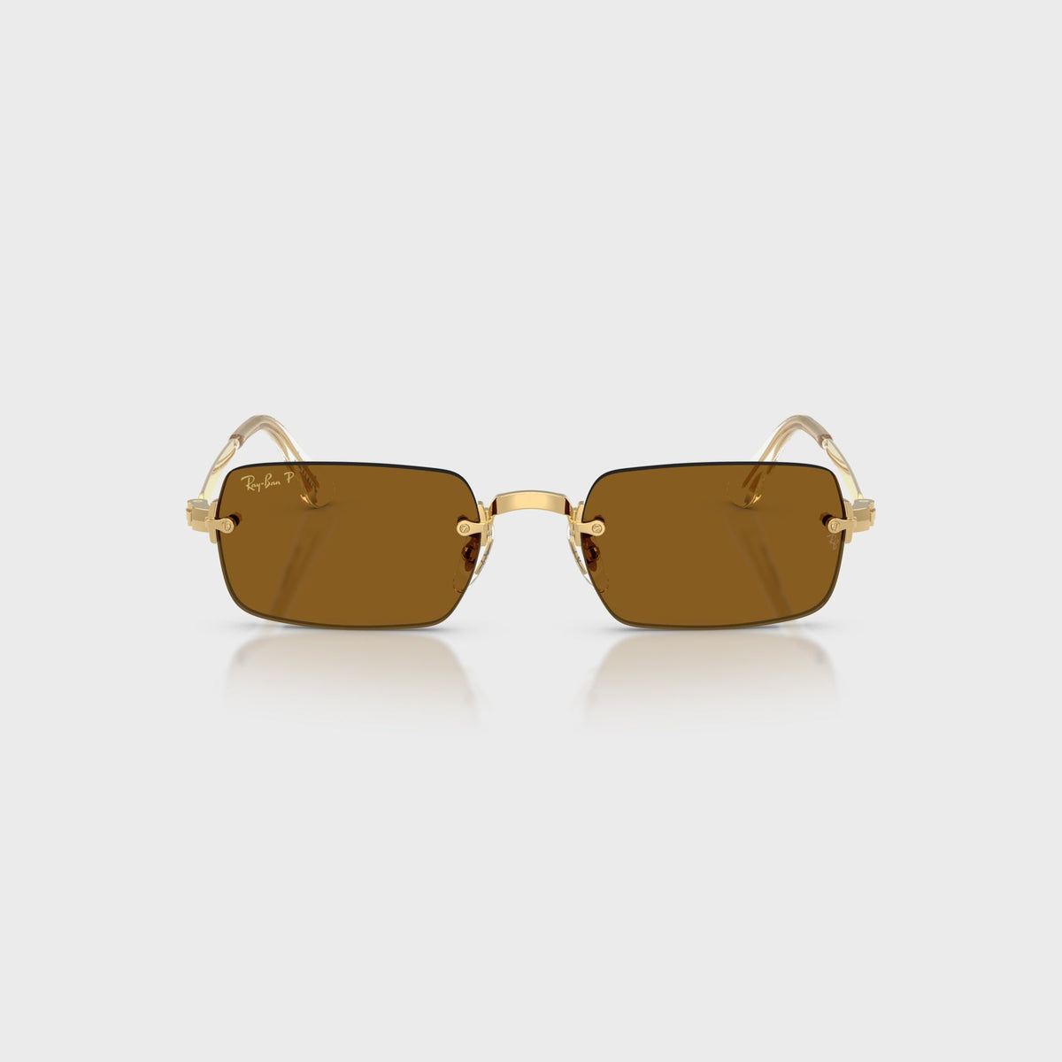 Ray-Ban x A$AP ROCKY Rimless Sunglasses - Gold / Brown