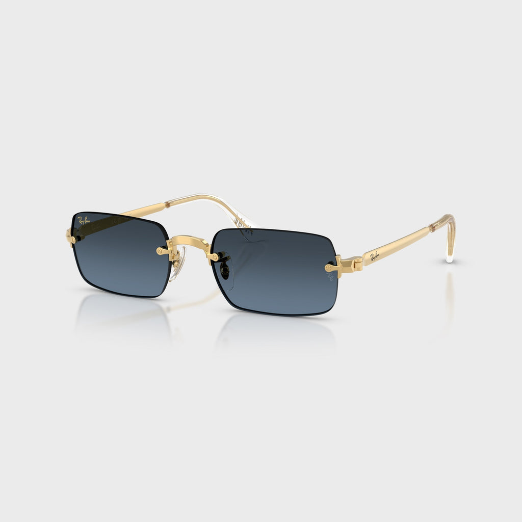 Ray-Ban x A$AP ROCKY Rimless Sunglasses - Gold / Blue