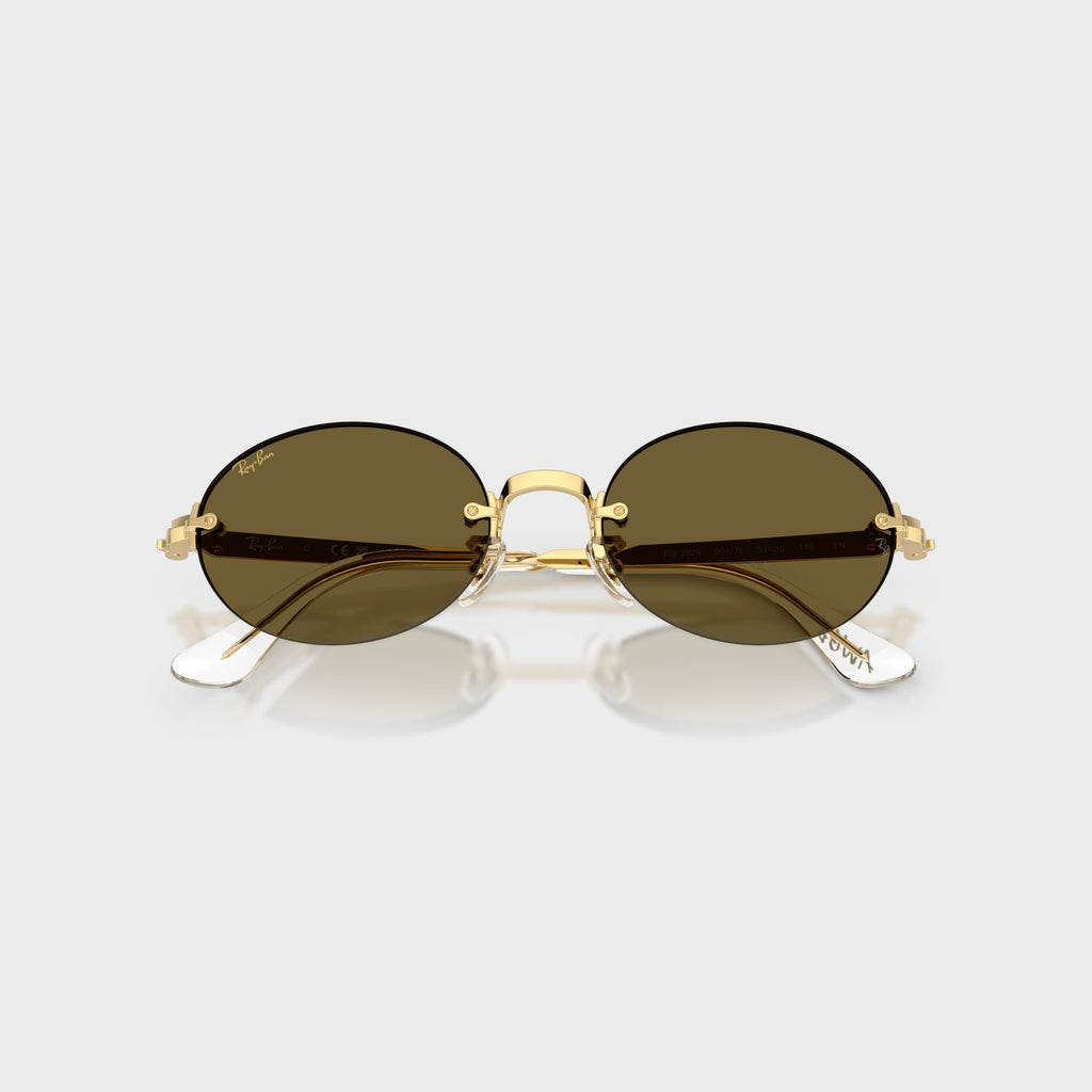 Ray-Ban x A$AP ROCKY Rimless Sunglasses - Gold / Brown