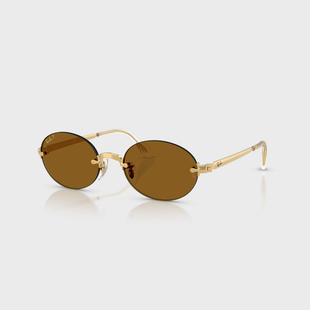 Ray-Ban x A$AP ROCKY Rimless Sunglasses - Gold / Brown
