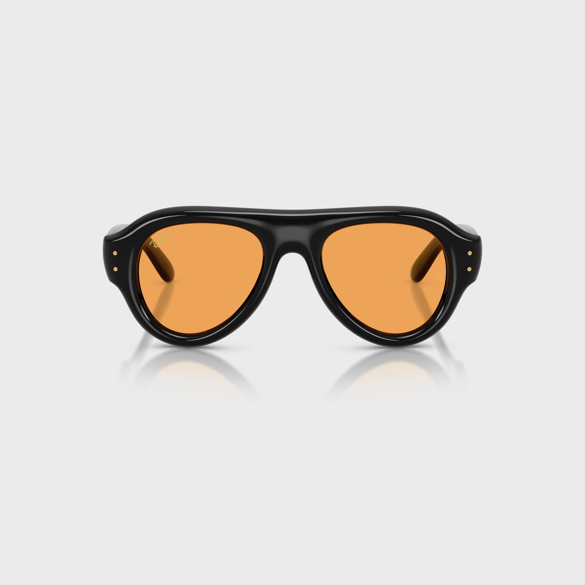 Ray-Ban x A$AP Rocky Aviator Puffer Sunglasses - Black Frame / Orange Lens