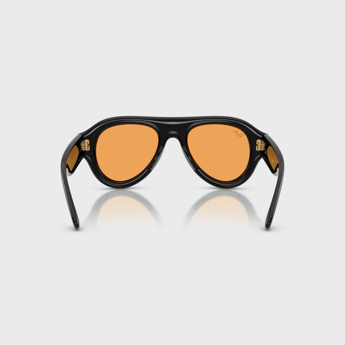 Ray-Ban x A$AP Rocky Aviator Puffer Sunglasses - Black Frame / Orange Lens