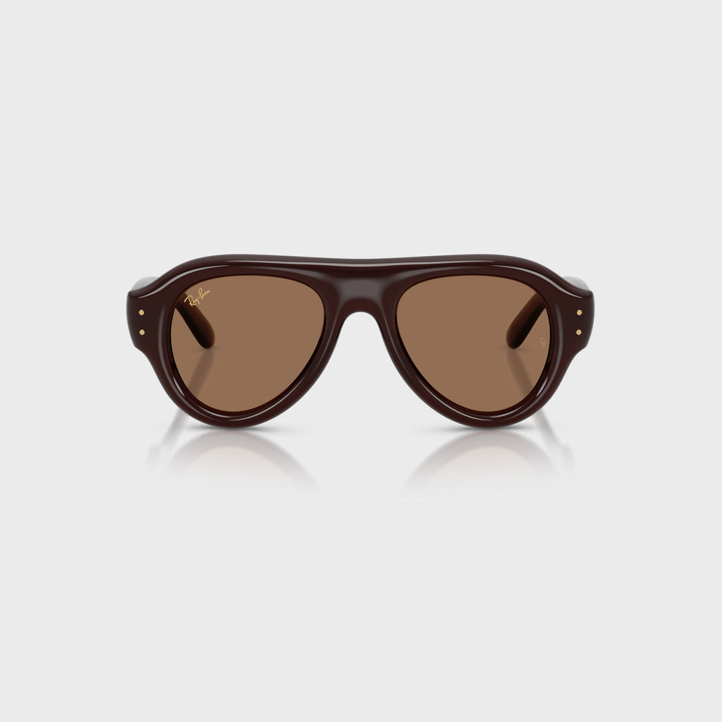 Ray-Ban x A$AP Rocky Aviator Puffer Sunglasses - Transparent Brown Frame / Brown Lens