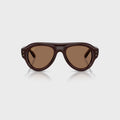 Ray-Ban x A$AP Rocky Aviator Puffer Sunglasses - Transparent Brown Frame / Brown Lens
