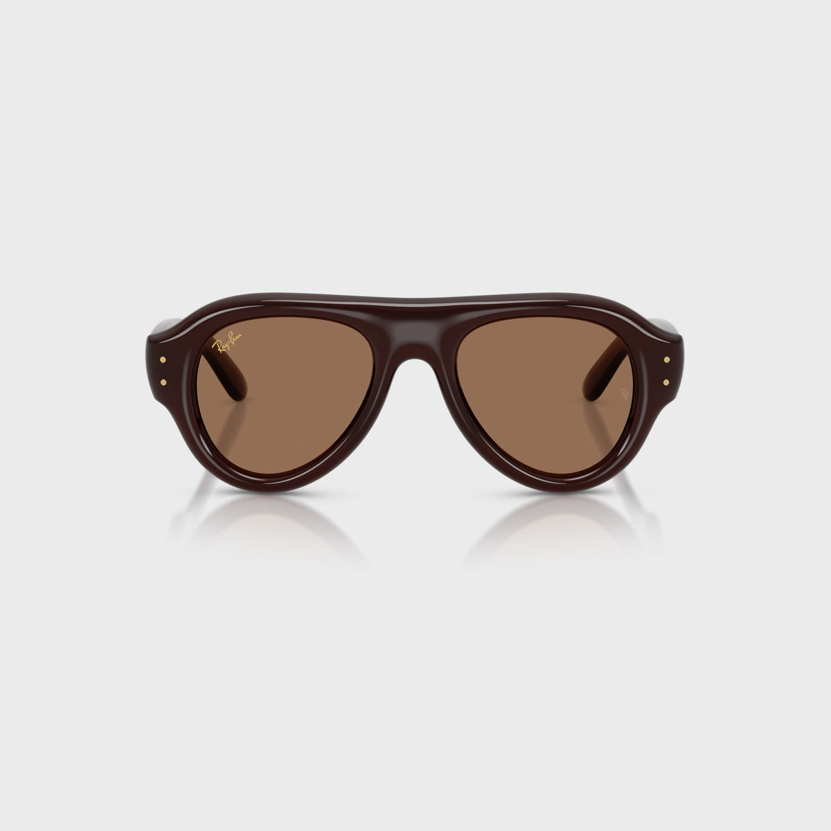 Ray-Ban x A$AP Rocky Aviator Puffer Sunglasses - Transparent Brown Frame / Brown Lens