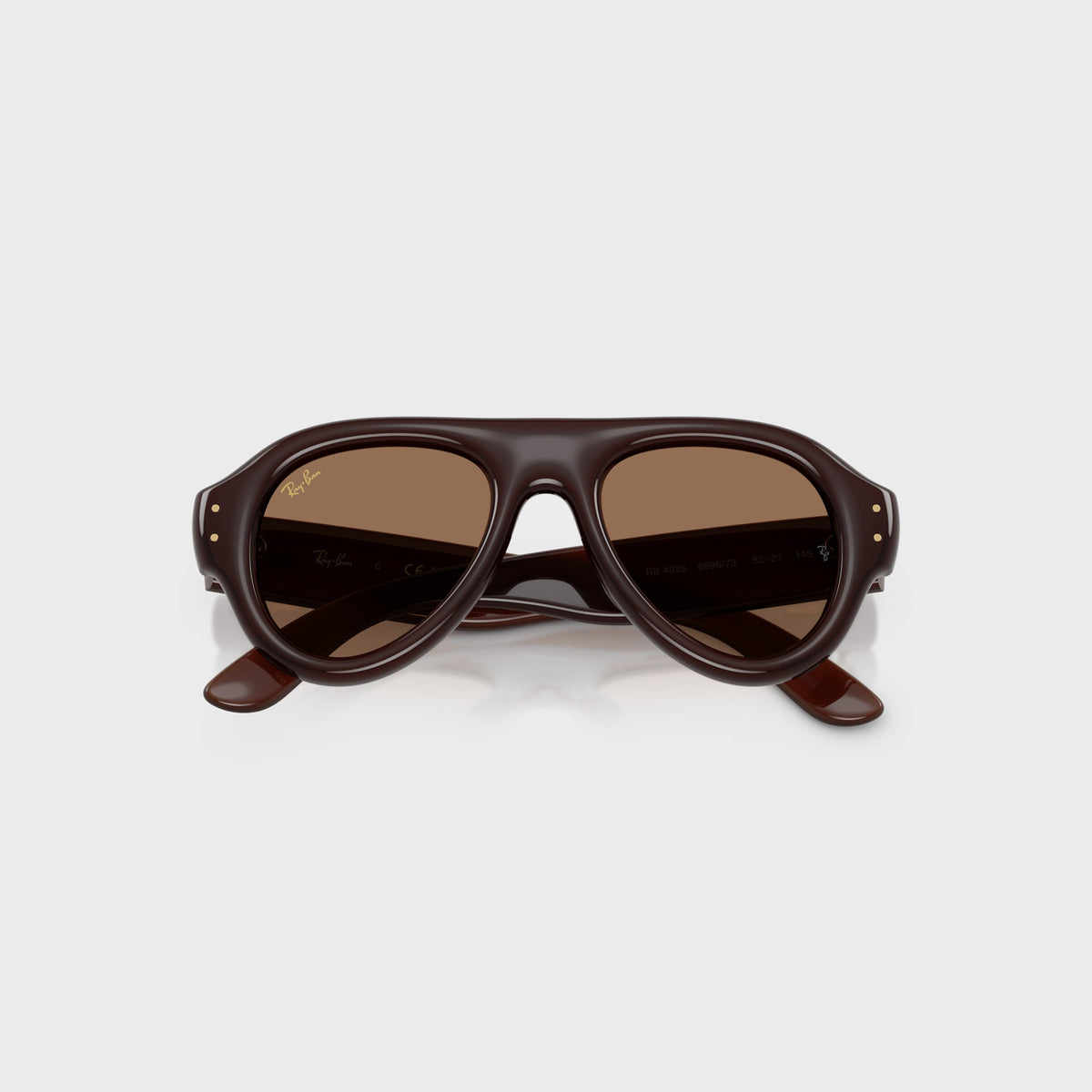 Ray-Ban x A$AP Rocky Aviator Puffer Sunglasses - Transparent Brown Frame / Brown Lens