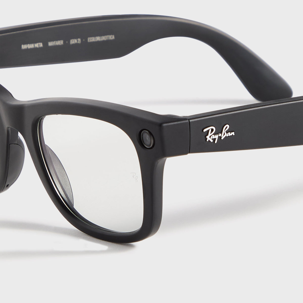 Ray-Ban Meta Wayfarer Sunglasses - Matte Black / Clear