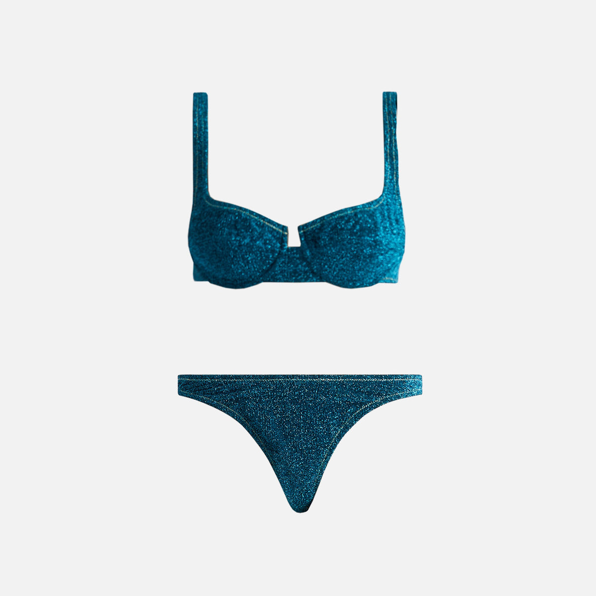 Reina Olga Brigitte Bikini - Blue Lurex