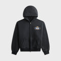Rhude Racing Crest Zip-Up Hoodie - Vintage Black / Navy